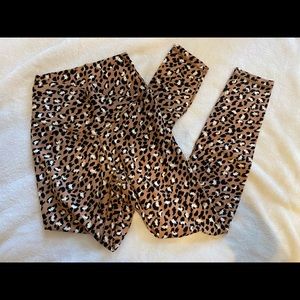 Aerie chill high waisted crossover leopard print leggings size small